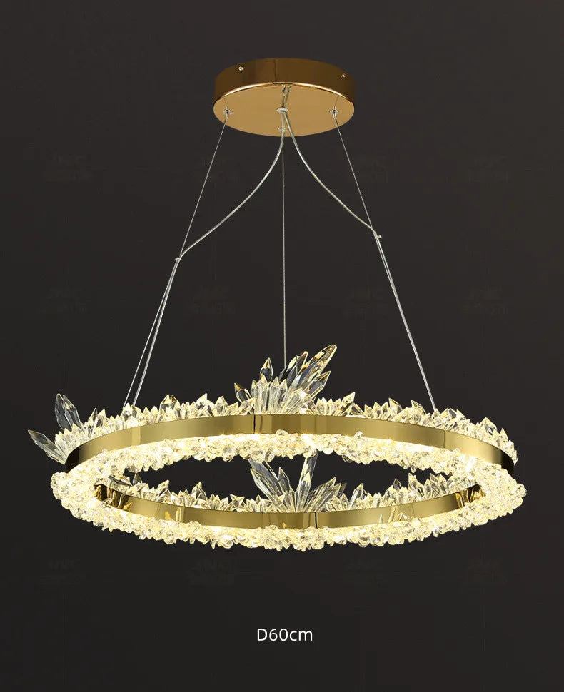The Spiker Postmodern K9 Crystal Lustre Chandelier Adjustable Hanging Lamp