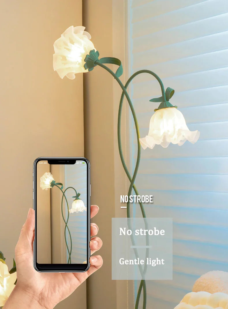 Vintage Pastoral Flower Table Lamp