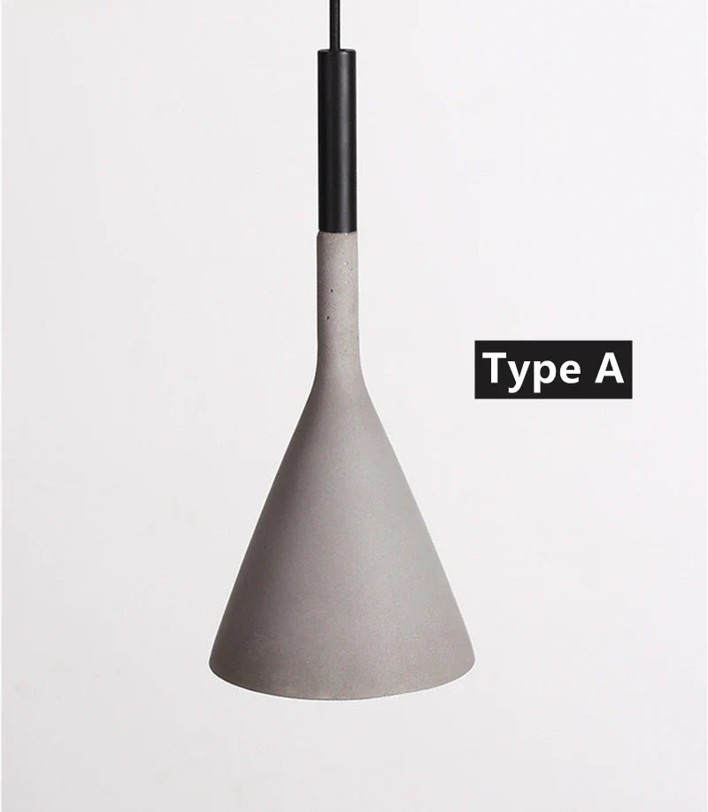 Nordic Cement Industrial Pendant Lamp Modern Cylindrical Design Hang Lamp