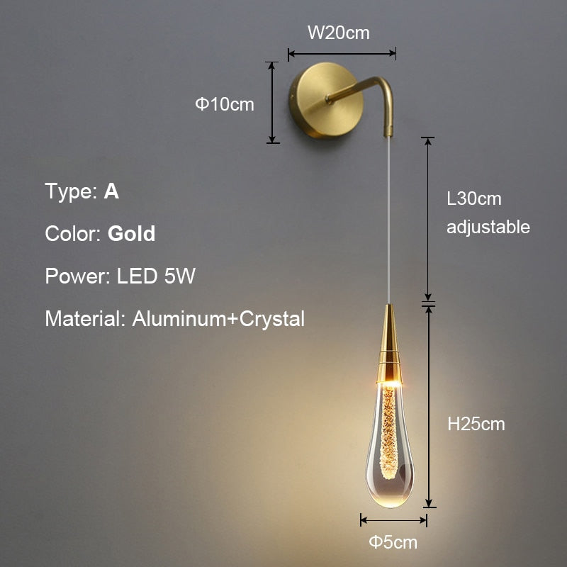 Blonche Post-Modern Crystal Wall Lights