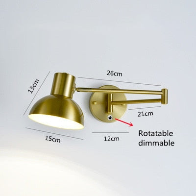 KIN Rotte - Dimmable Wall Lamp Folding Telescopic Switch