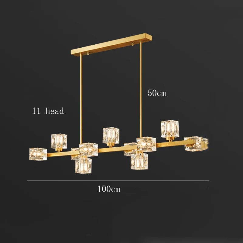 Joranai Linear luxury K9 crystal home Decoration Pendant lights