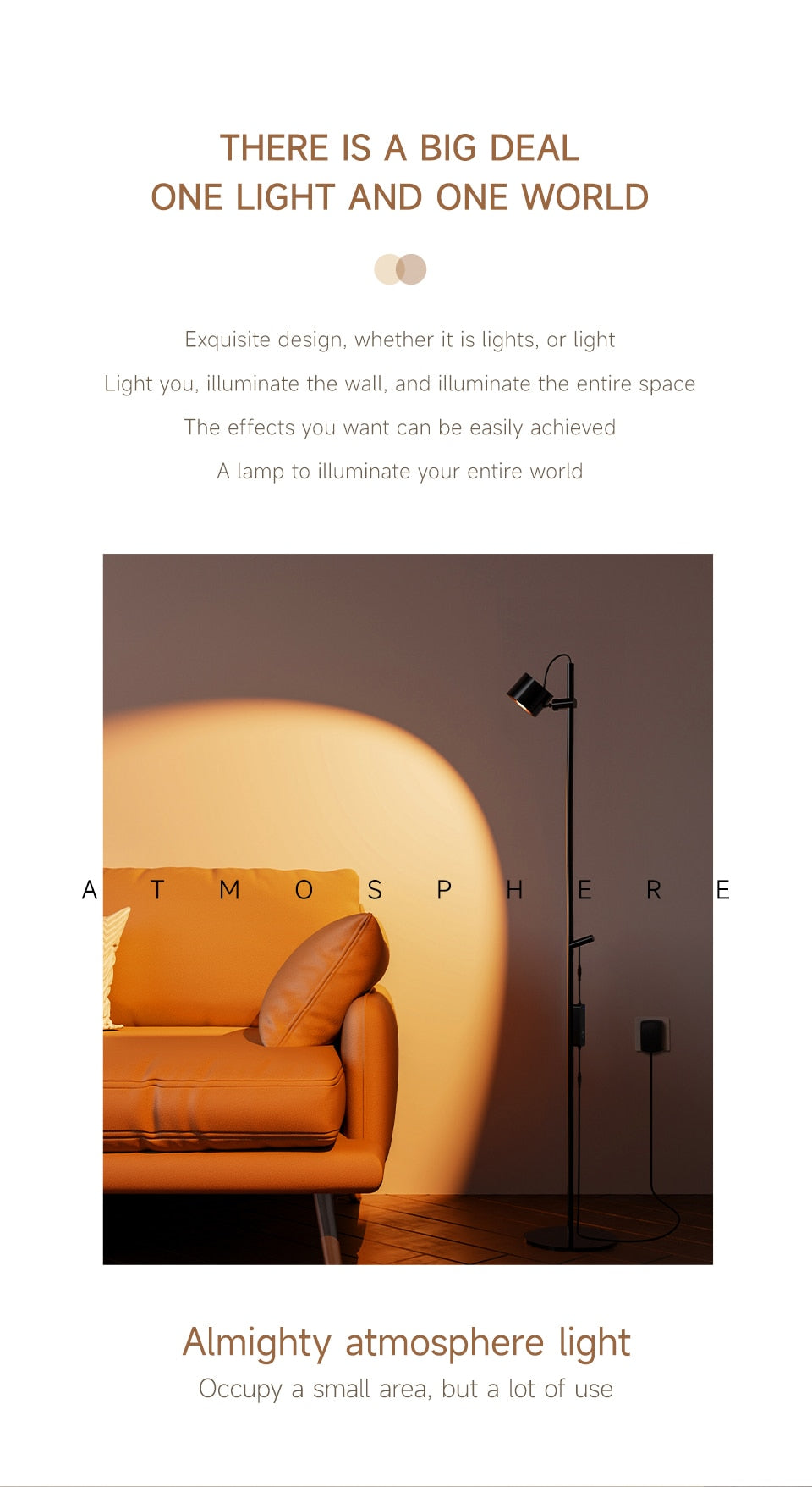 AiS Voorime - Floor Lamp Dimmable Remote Control Standing Light 360° Rotatable Ra97 Eye Protect