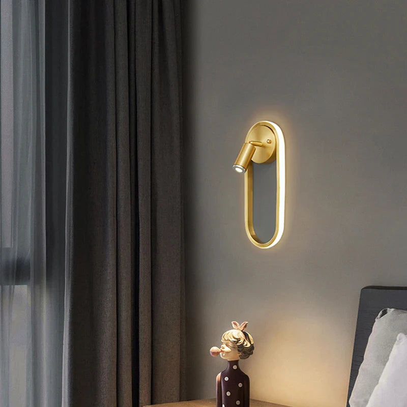 Nordic Oval Spotlight Wall Lamp