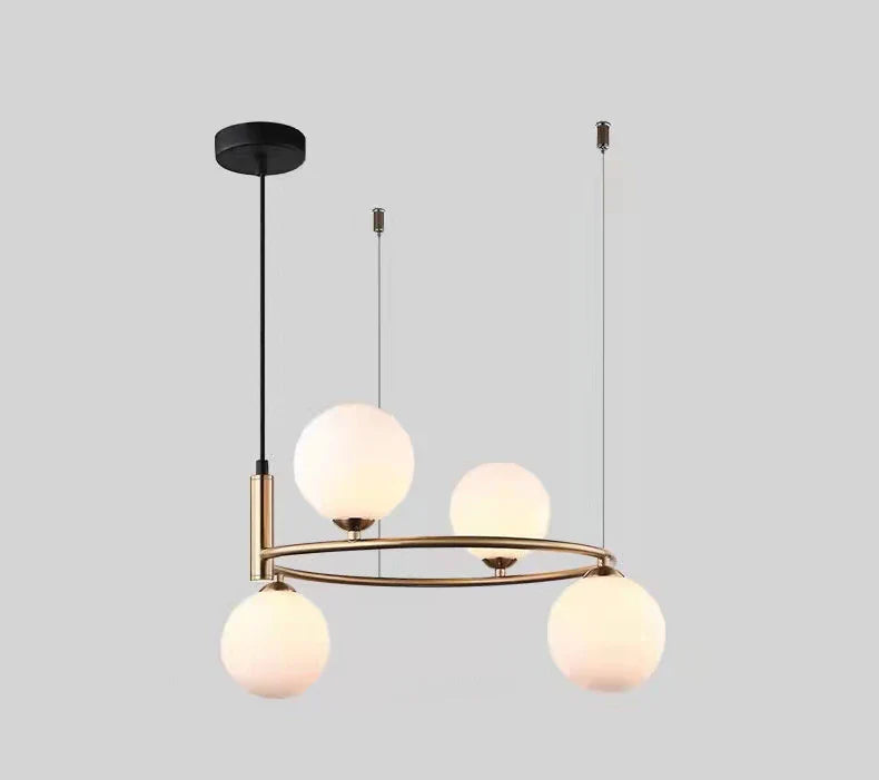 Ring Design Glass Ball Chandelier