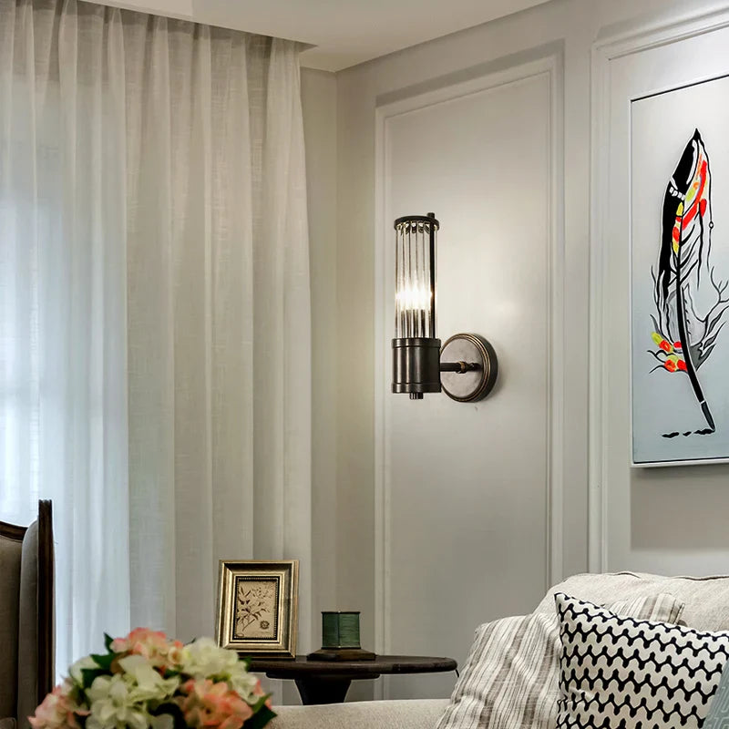 Modern Black Copper Wall Lamp