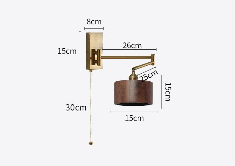 IW Noon Black Wooden -  Left Right Rotate LED Wall
