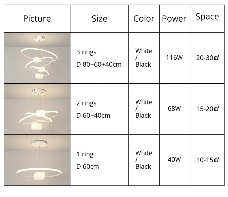 Qiyi Korkie Modern LED Chandelier