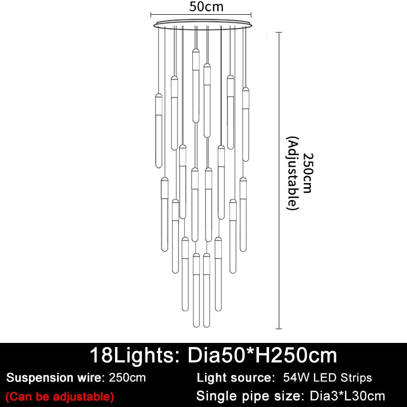 Ylk Stick Modern Luxury Chandelier