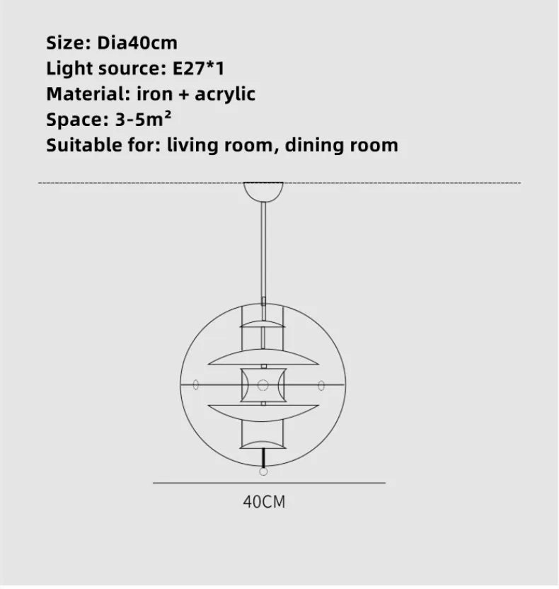Denmark Nordic Designer Acrylic Planet Pendant Lights