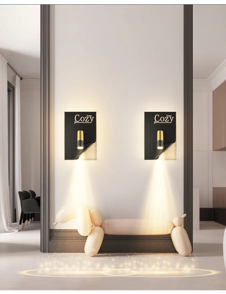 Modern Spotlight Adjustable Wall Lamp Black LED