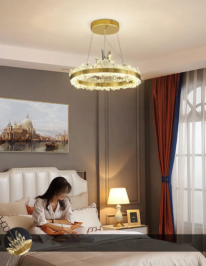 The Spiker Postmodern K9 Crystal Lustre Chandelier Adjustable Hanging Lamp