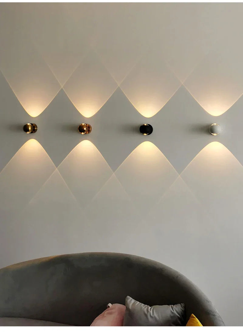 Orb Dual Designer Modern Art Aluminum Glass Decoration Wall Lamp