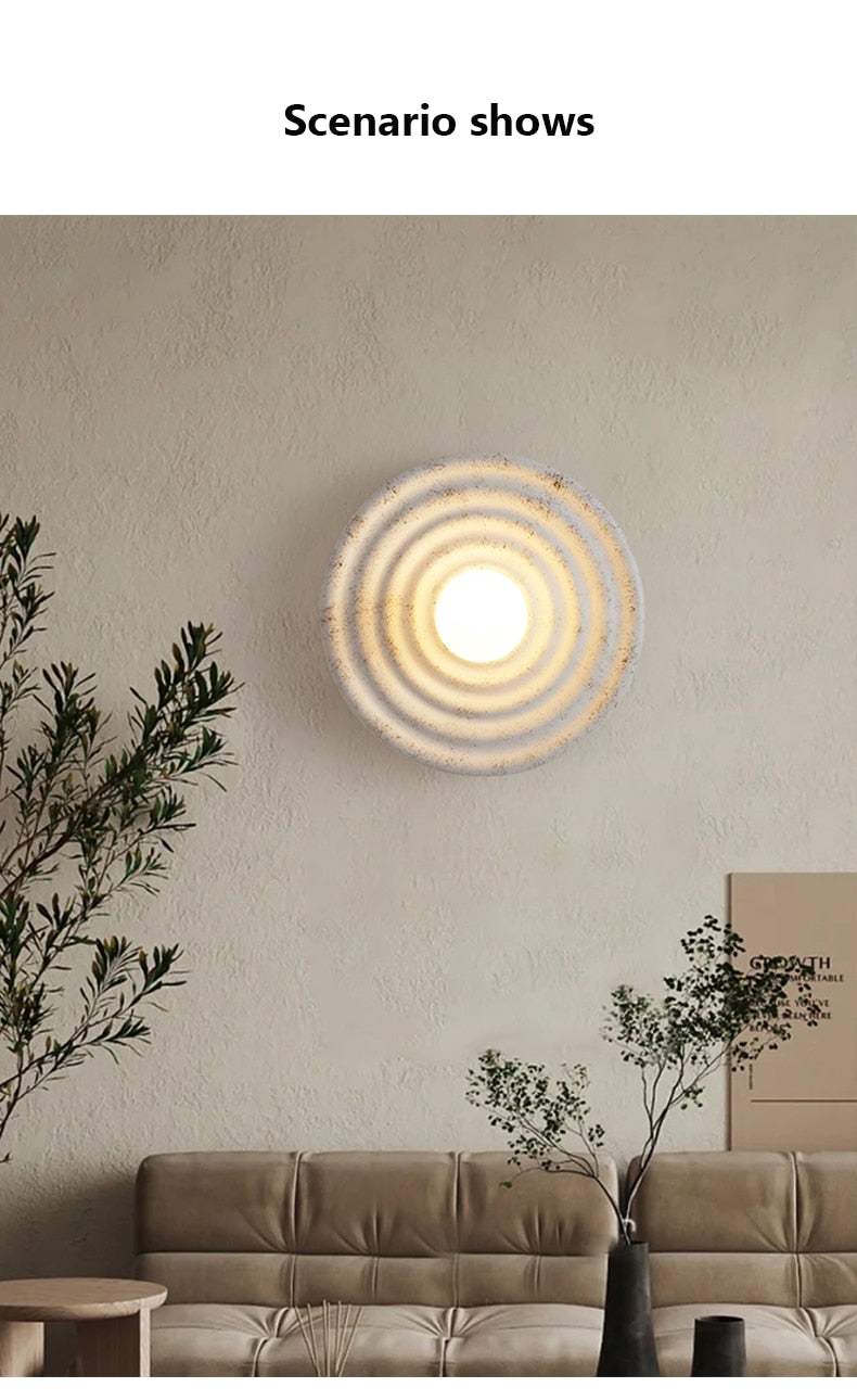 TML Wabi-sabi - Round Circle Wall Lamp Japanese Style
