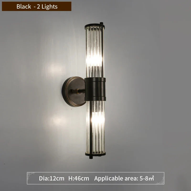 Modern Black Copper Wall Lamp