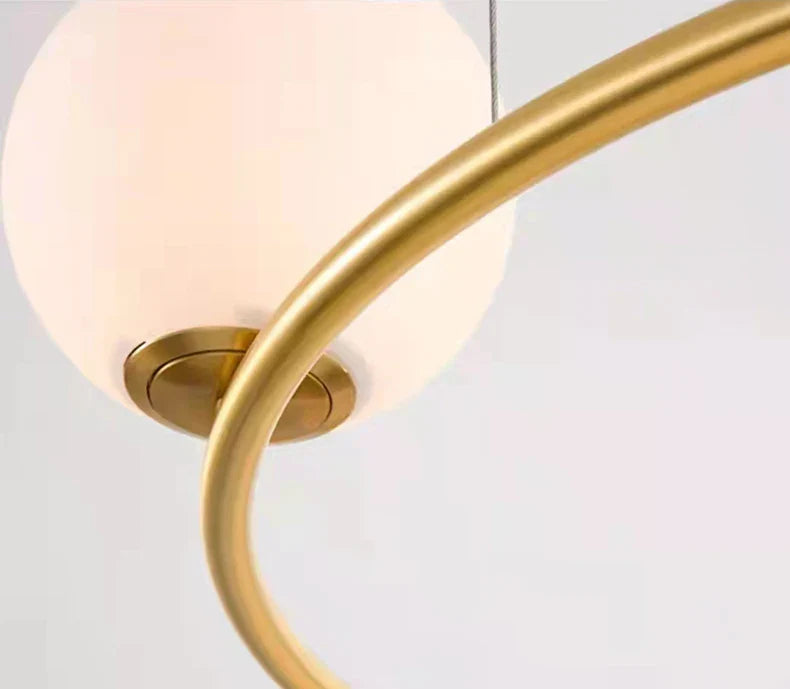 Ring Design Glass Ball Chandelier