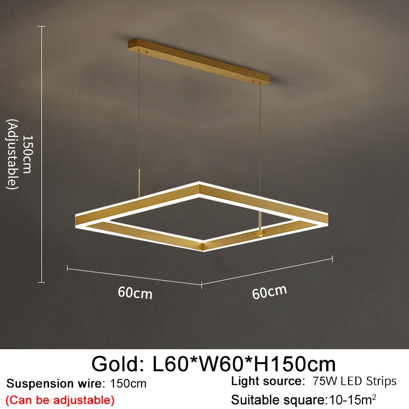 Ylk Kare Modern LED Chandelier