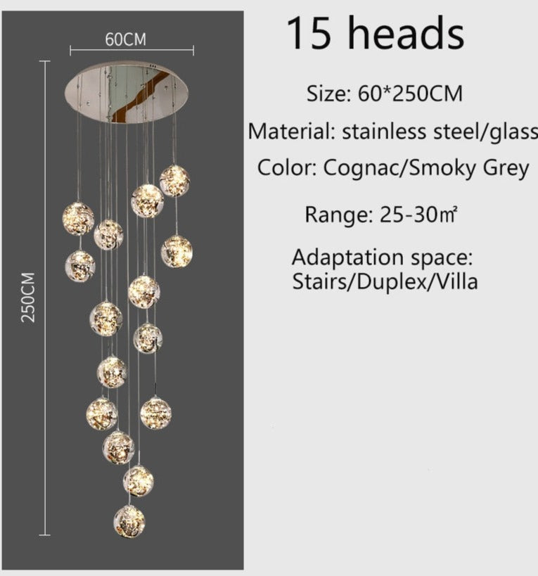 Yotal Modern Glass Ball Chandelier