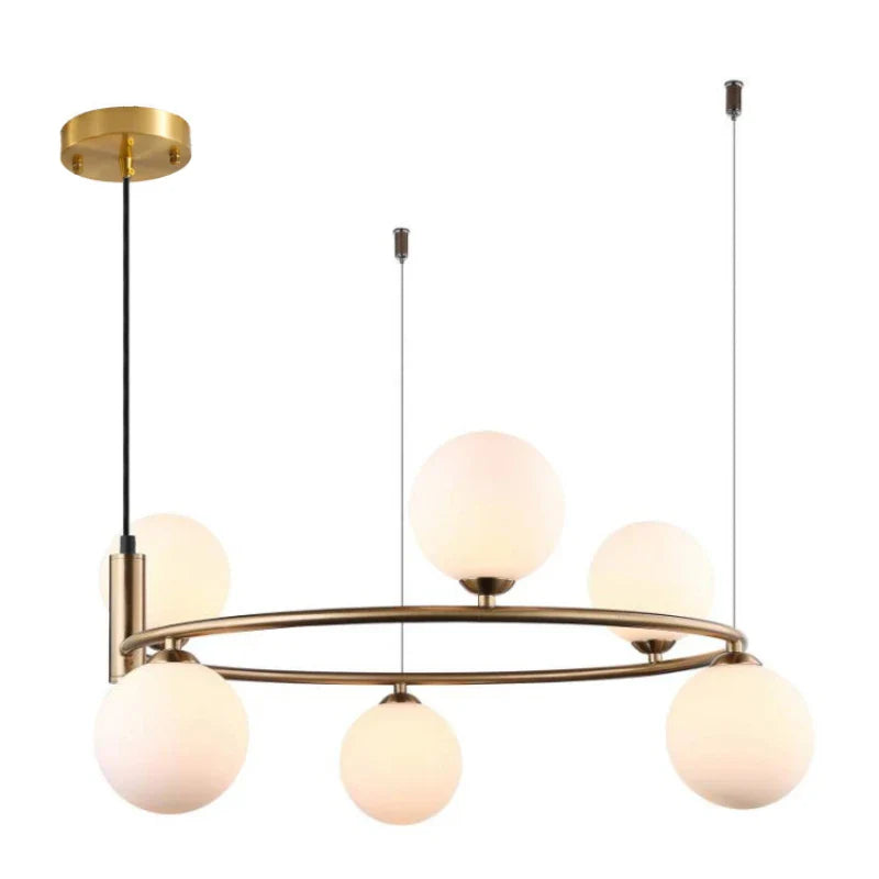 Ring Design Glass Ball Chandelier