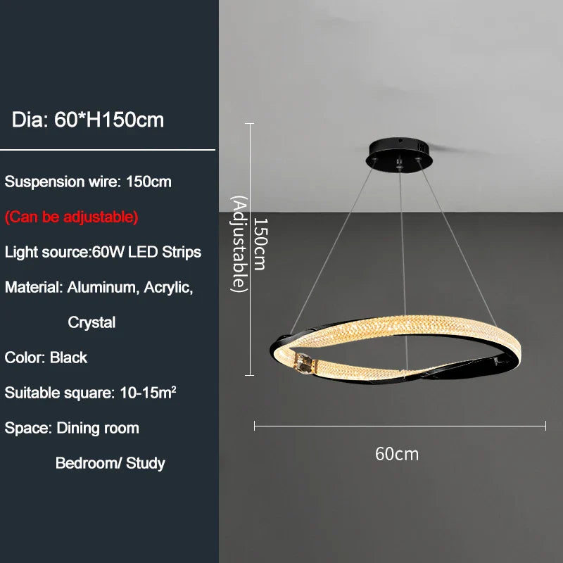 Ylk Bend Style Modern Chandelier