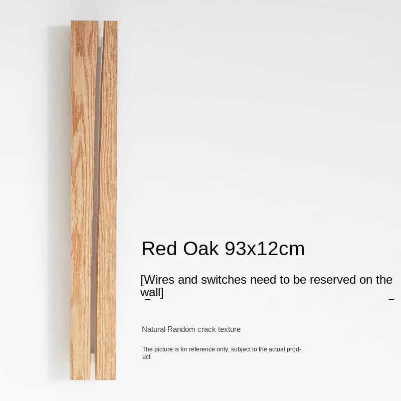 Laken Long Crackle Solid Wood Vertical wabi sabi wall light