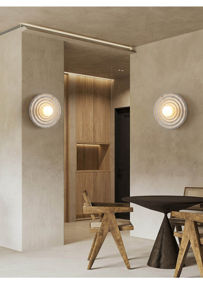 TML Wabi-sabi - Round Circle Wall Lamp Japanese Style