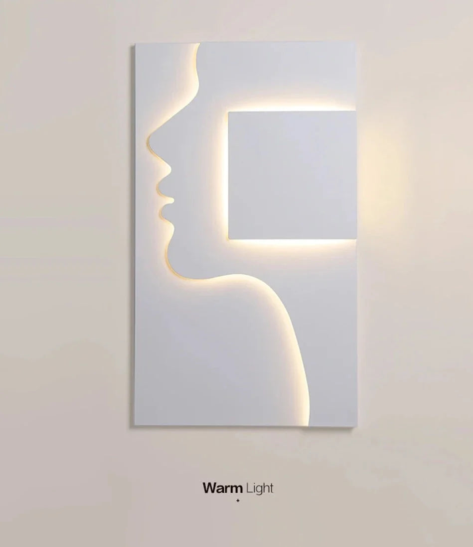 IIS Creative Indoor Wall Sconce Face Profile Art light LED