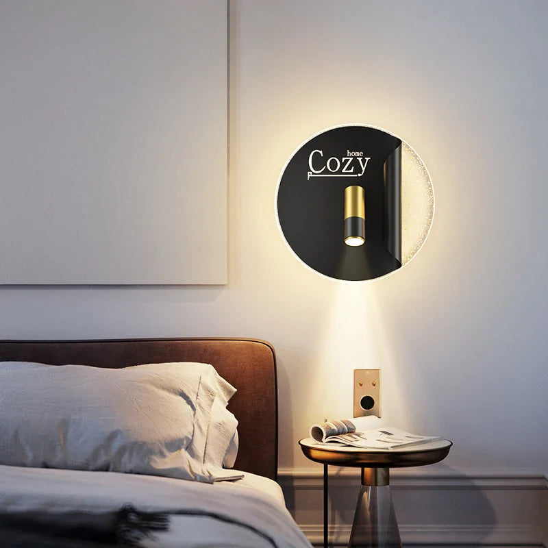 Modern Spotlight Adjustable Wall Lamp Black LED
