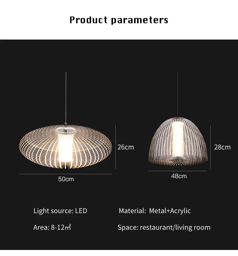 Modern Acrylic Pendant Lamp LED Simple Dandelion Hanging Light
