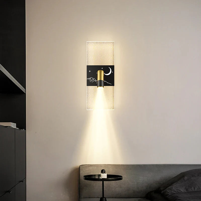 Modern Spotlight Adjustable Wall Lamp Black LED
