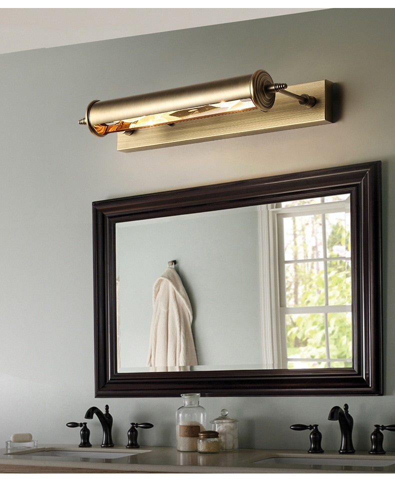 Wcus Vintage Bronze Bathroom Light