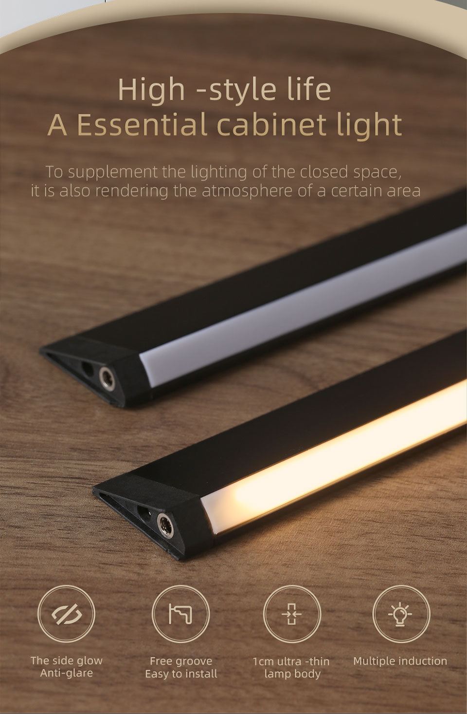 AiS LED Cabinet Light Motion Sensor Magnetic Spliceable Night Lamp