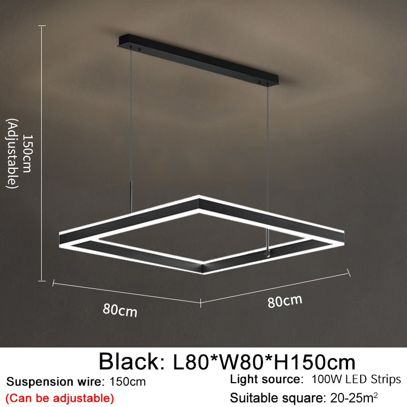Ylk Kare Modern LED Chandelier