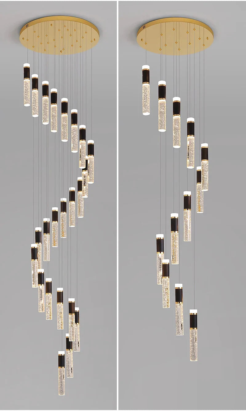Ylk Spiral Design LED Chandelier