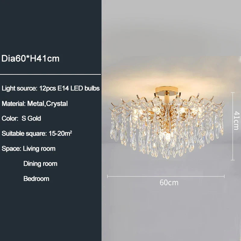 Ylk Jomnas Gold Ceiling Chandelier