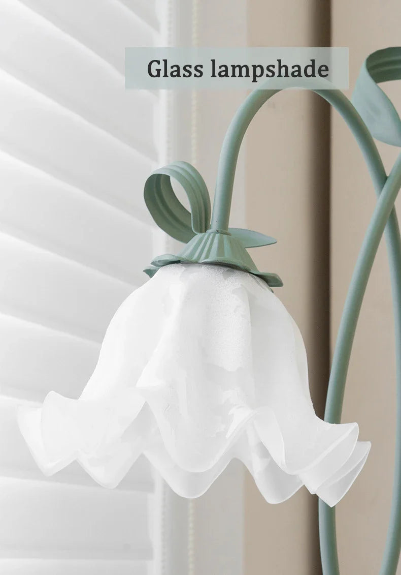Vintage Pastoral Flower Table Lamp