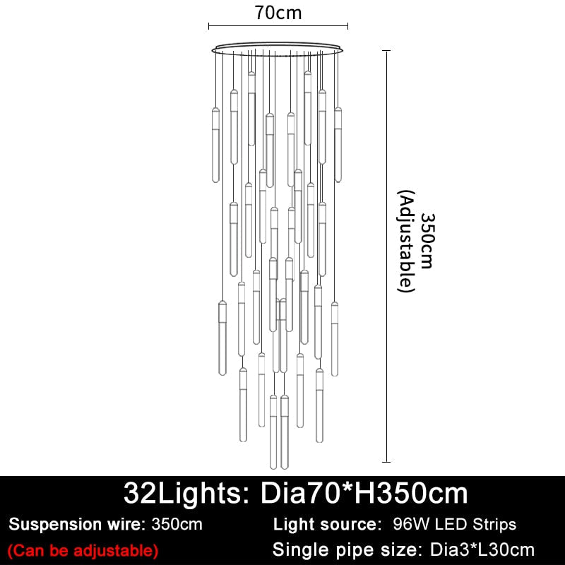 Ylk Stick Modern Luxury Chandelier