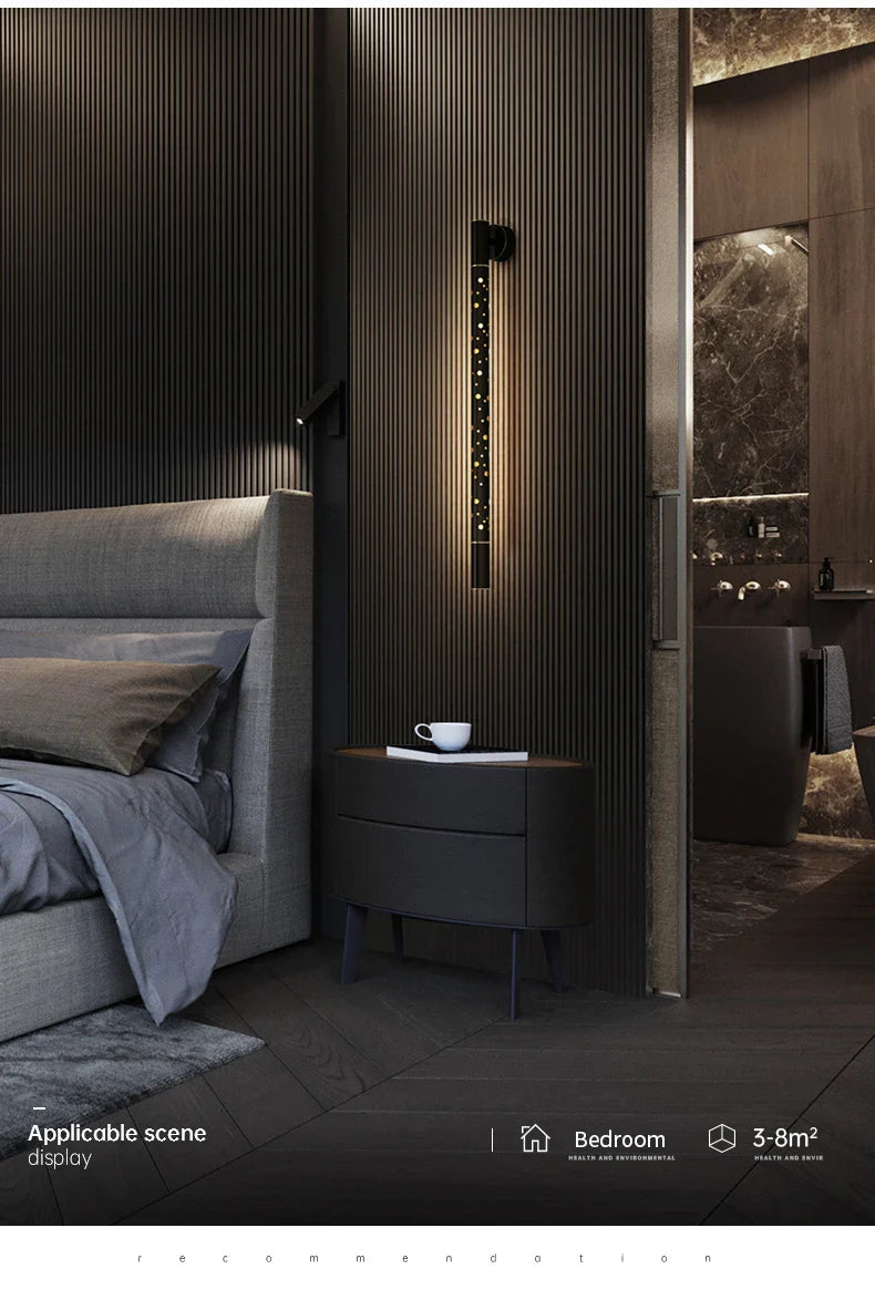 Postmodern Nordic Copper Bedside Sconce