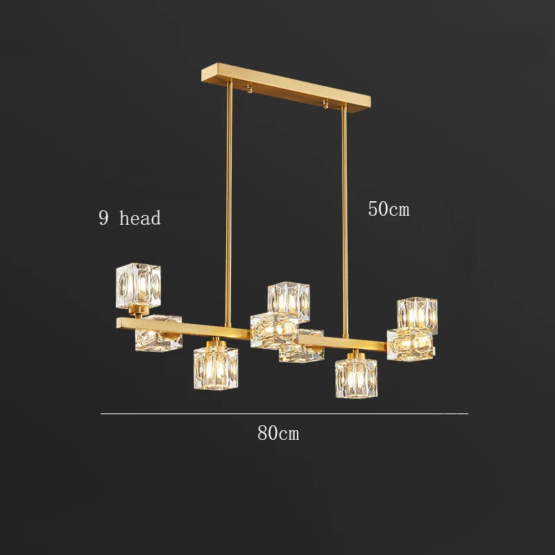 Joranai Linear luxury K9 crystal home Decoration Pendant lights