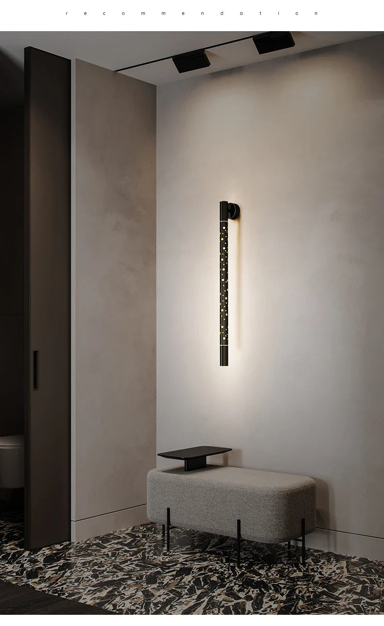 Postmodern Nordic Copper Bedside Sconce