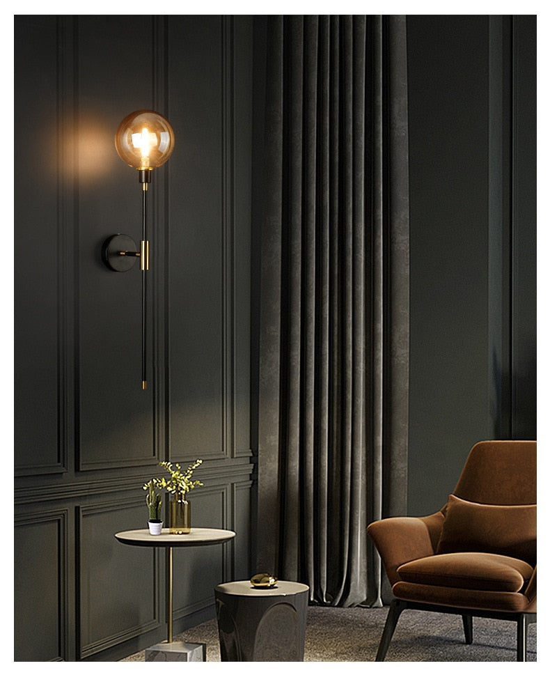 The Shadow - Modern Wall Light Glass Ball Led Nordic Aisle Corridor