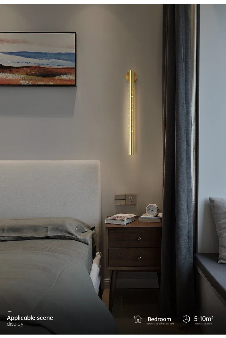 Postmodern Nordic Copper Bedside Sconce