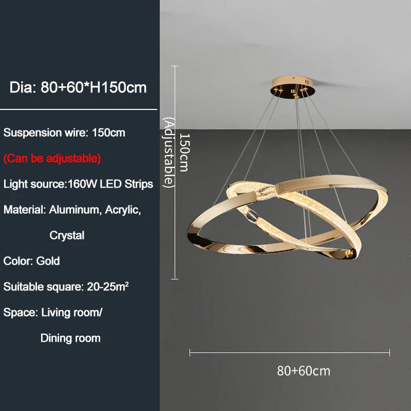 Ylk Bend Style Modern Chandelier