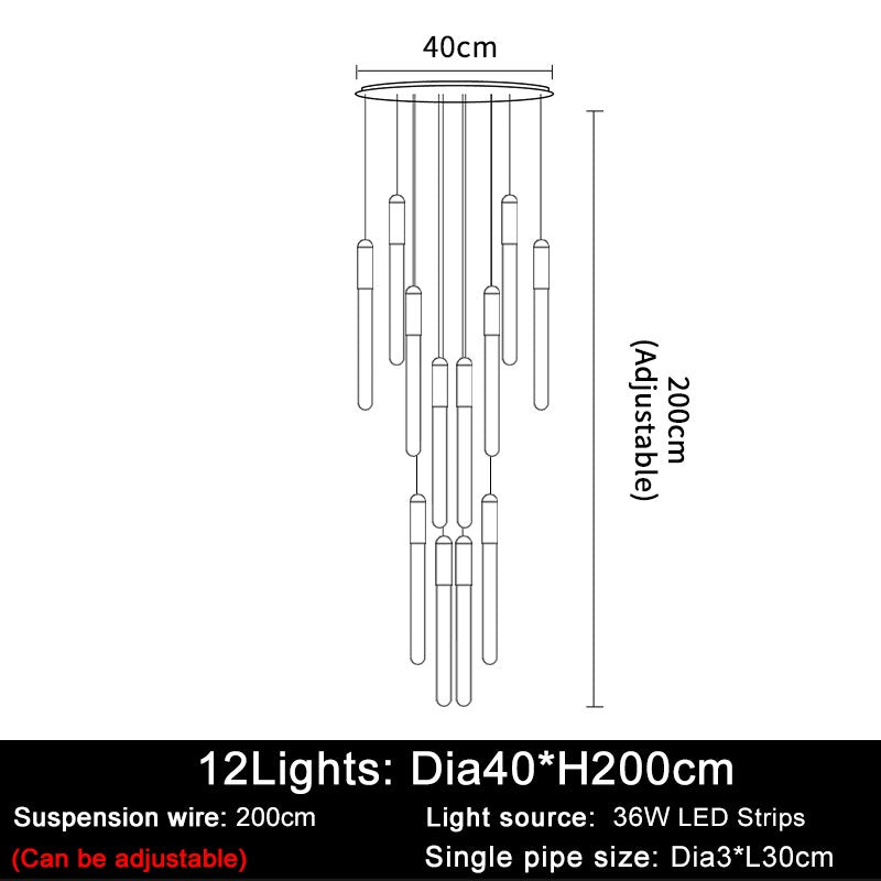 Ylk Stick Modern Luxury Chandelier