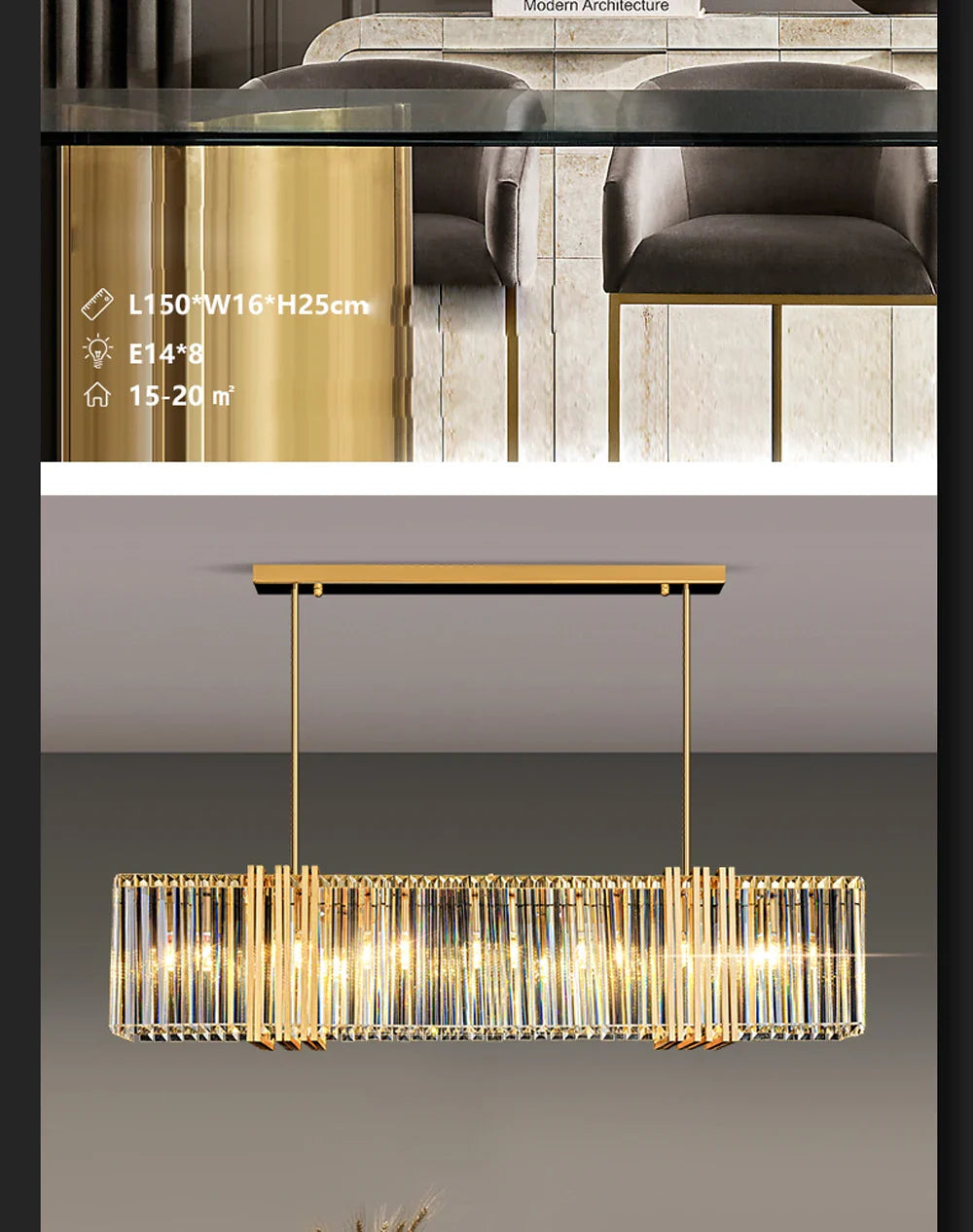 Lustre Dimmable LED Chandelier