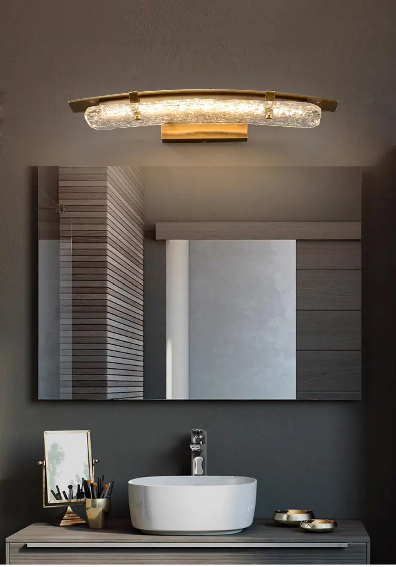 K9 Crystal Copper Wall Lamp Sink Mirror