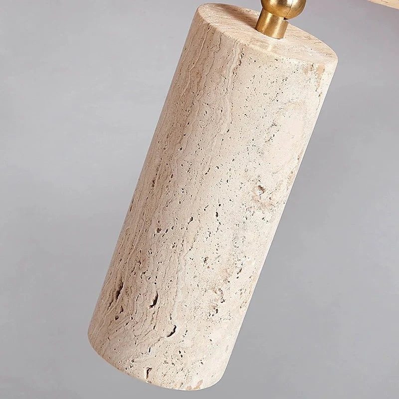 GYS Stone/Wood LED Spotlight 3 Heads Surface Mounted Ceiling Lamp