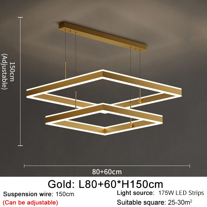 Ylk Kare Modern LED Chandelier