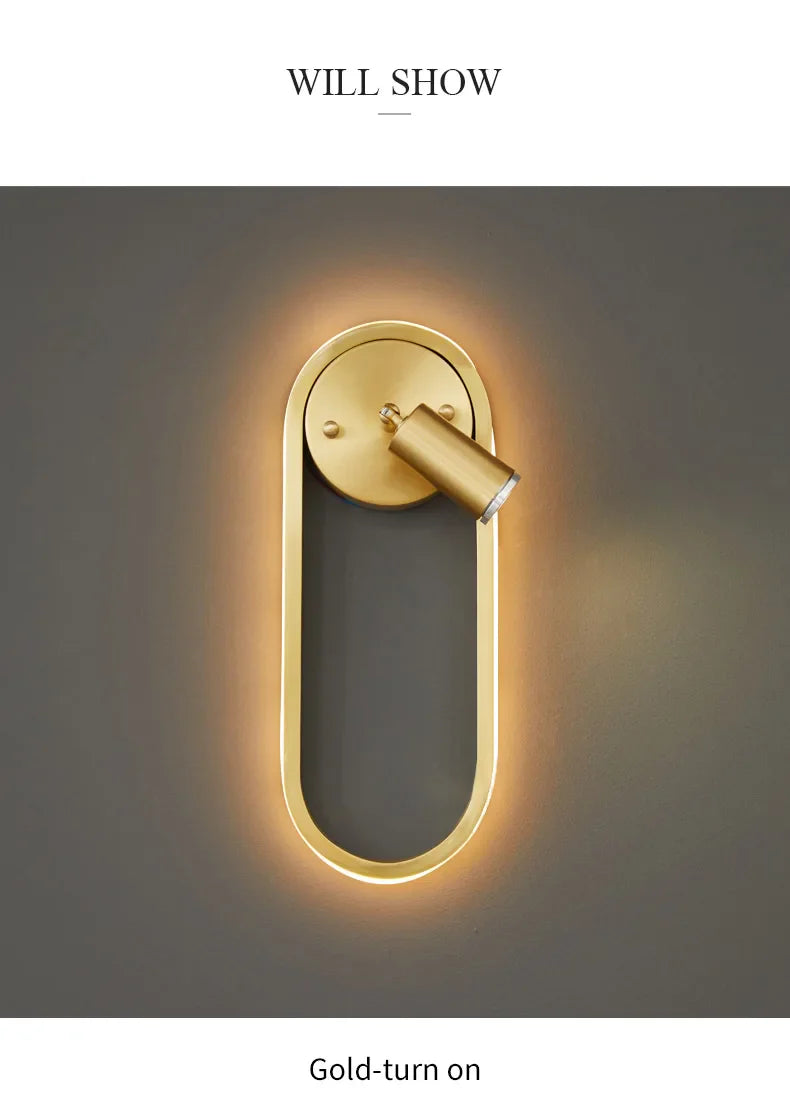 Nordic Oval Spotlight Wall Lamp