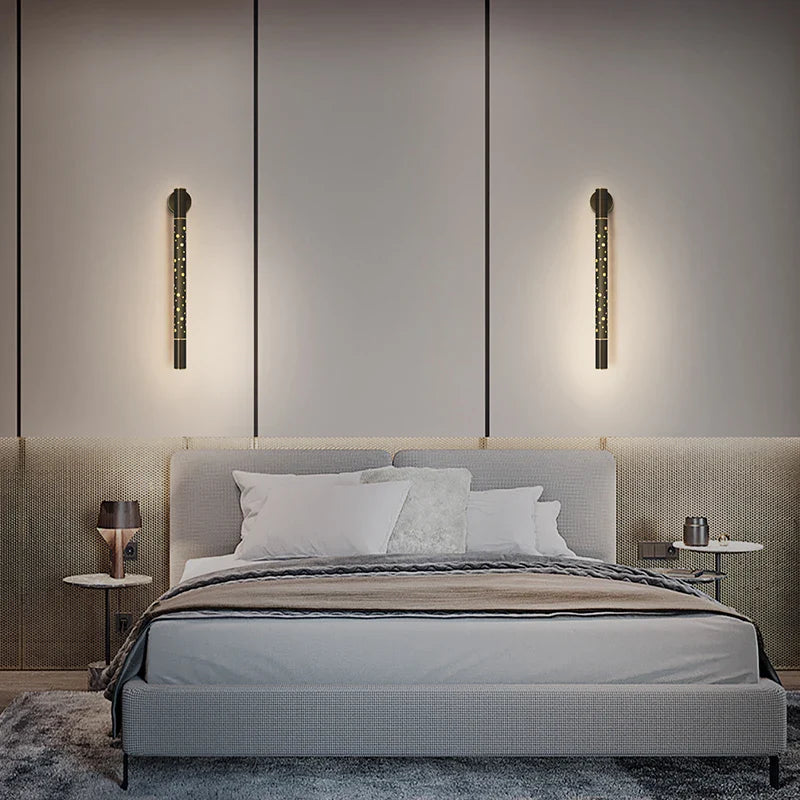 Postmodern Nordic Copper Bedside Sconce